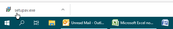click on setupav.exe